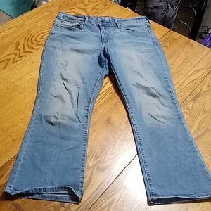 DENIZEN LEVI'S Jeans Womens 30 x 25 BLUE MODERN CROPPED FLARE Denim Preowned